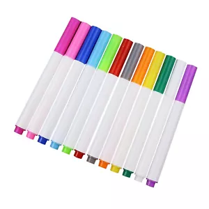 12PCS Multi Color Liquid Chalk Pens Marker Colored White Board Wipe Clean - Picture 1 of 8