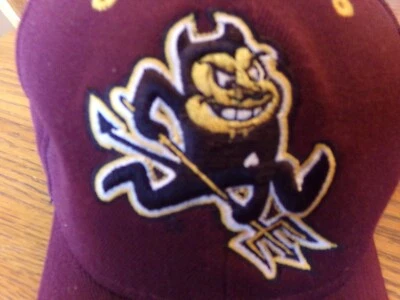"ASU SUNDEVILS"  "Traditional SPARKY LOGO" NWT Adult Size (7 5/8) Hat NWOT $28 - Image 1 of 4
