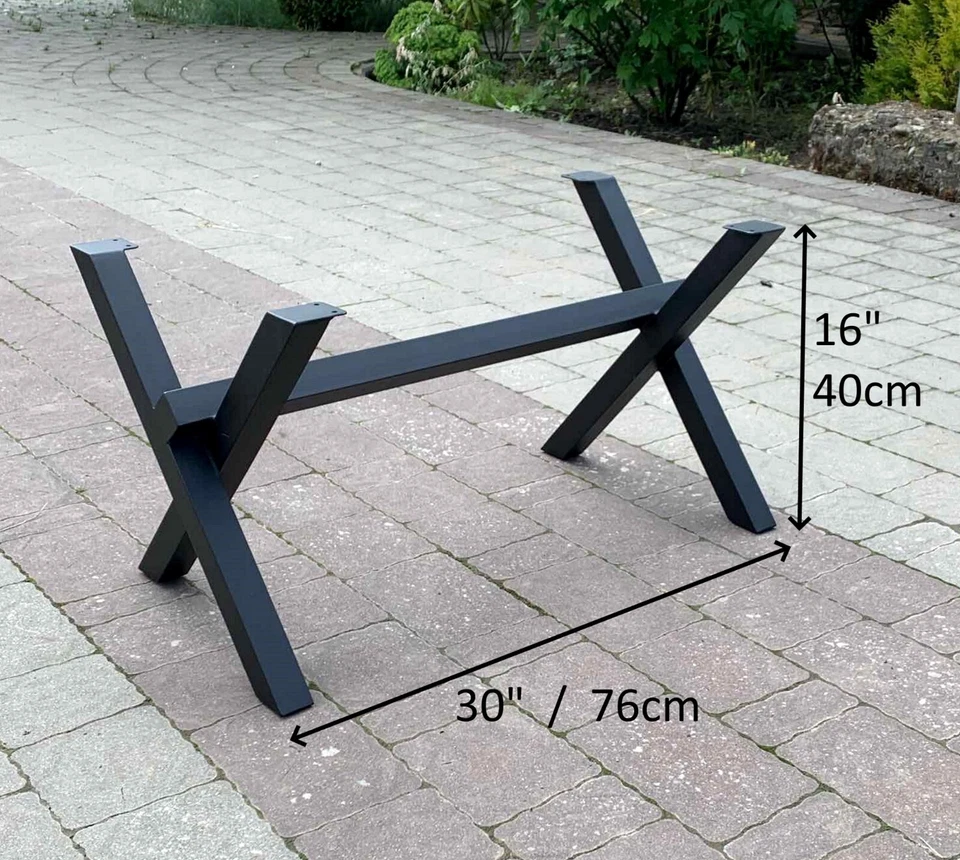 Base de mesa de centro de metal con marco completo con recubrimiento en polvo Foto 1 de 4