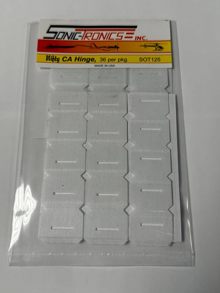 Sonic Tronic RC Airplane CA Cloth Nifty Hinges Hinge SOT125 Package of 36 - Image 1 of 1