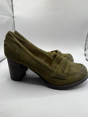 Zapatos mocasines de cuero Hush Puppies para mujer US 6 verde oliva Carrington Foto 1 de 4