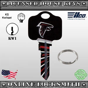 Llavero en blanco del equipo de fútbol americano Atlanta Falcons con licencia oficial de la NFL - Kwikset - Imagen 1 de 3