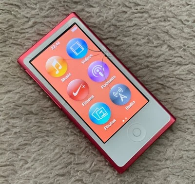 Apple iPod Nano 7th Gen 16GB Red/Pink - Image 1 of 3