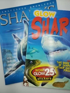Kingfisher Knowledge: Sharks book  Glow Shark! set of 2 books ocean sea shark - Picture 1 of 12