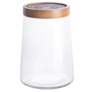 Cravings By Chrissy Teigen 123144.02 5.75 Inch Glass Canister Wood Lid - Picture 1 of 1
