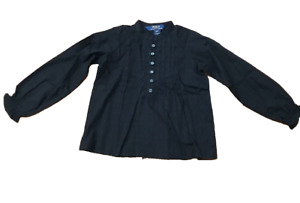 Polo Ralph Lauren Girls Long Sleeve Shirt, Black , Size 4/4T