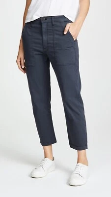 NWT 3x1 NYC Sabine Pantalones chinos de corte de sarga elástica gris carbón gris carbón 23 $265 Foto 1 de 4