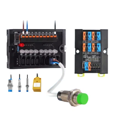 PLC Proximity Switch Sensor Wiring Hub Terminal Breakout Board Din Rail Mount - Image 1 of 4
