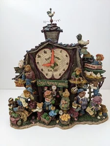 Danbury Mint Boyds Bears"Farmers Market" Clock Vintage Working  - Picture 1 of 6