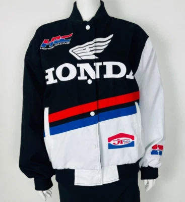Chaqueta Honda JT Racing Speed Negra HRC Blanca UNISEX NUEVA CON ETIQUETAS Talla L Algodón Foto 1 de 4