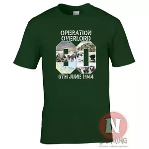 Operation Overlord t-shirt 80th Anniversary D-Day June 6th 1944 WW2 Normandy - Picture 1 of 8