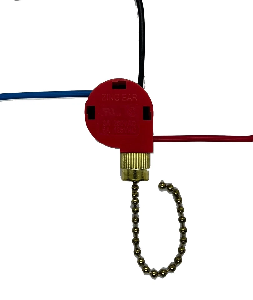 Interruptor de cadena Hunter Fan original de 2 velocidades con cables Foto 1 de 1