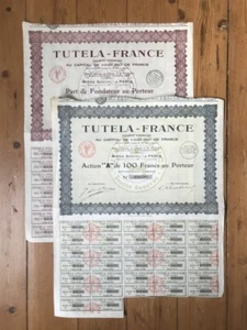 RARE = 2 titres: TUTELA-FRANCE (A1) - Picture 1 of 1
