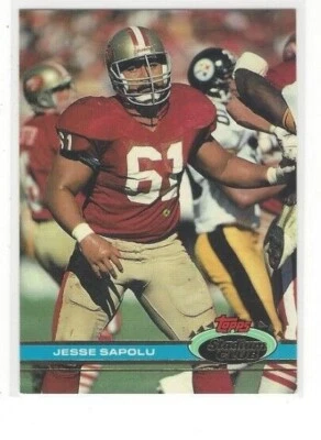 1991 TOPPS STADIUM CLUB FOOTBALL BASE SERIES SINGLES #251-500 - Image 1 of 2