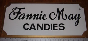 Vintage Fannie May Candies Double Sided Hanging Sign Chocolate Candy - Picture 1 of 16