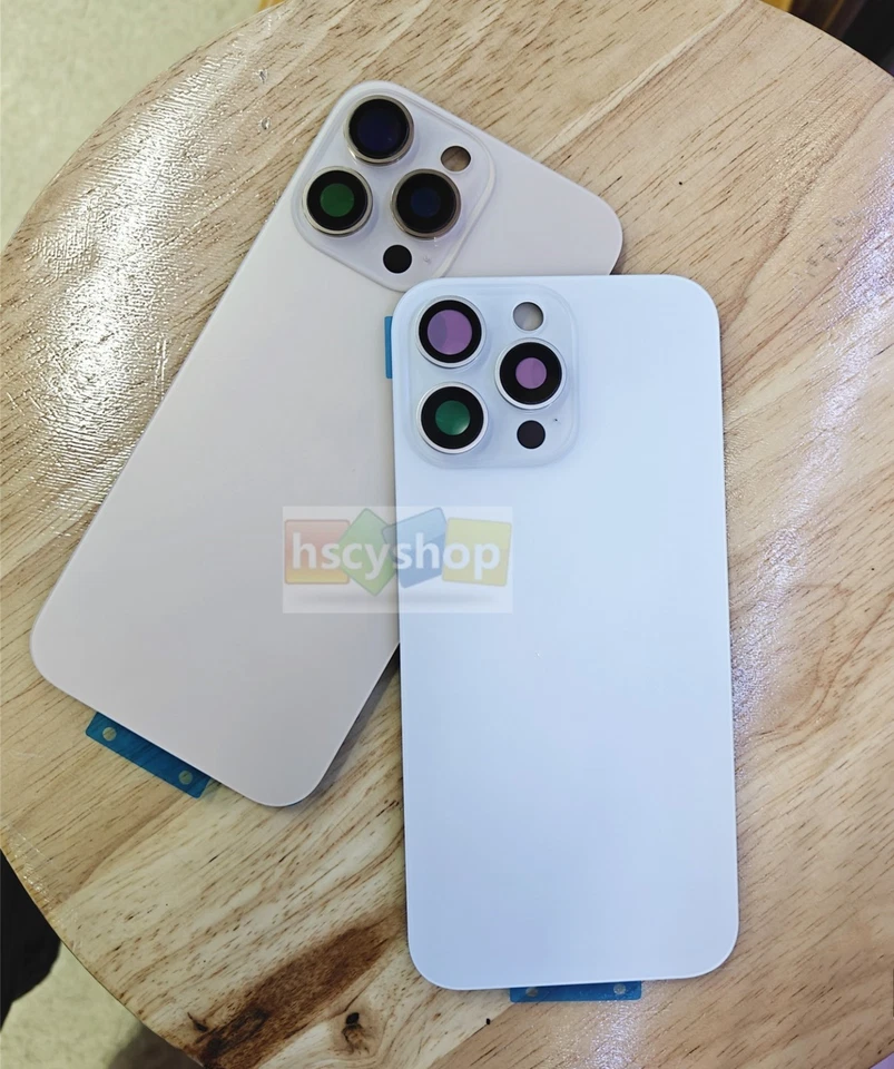 Back Glass Cover For iPhone 16 Pro Max Battery Case + Lens Rear Door Parts 16e - Image 1 of 4