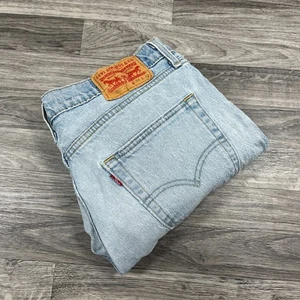 LEVI'S 512 Straight Leg Light Wash Blue Denim Jeans Men's Size W34 L32 - Picture 1 of 12