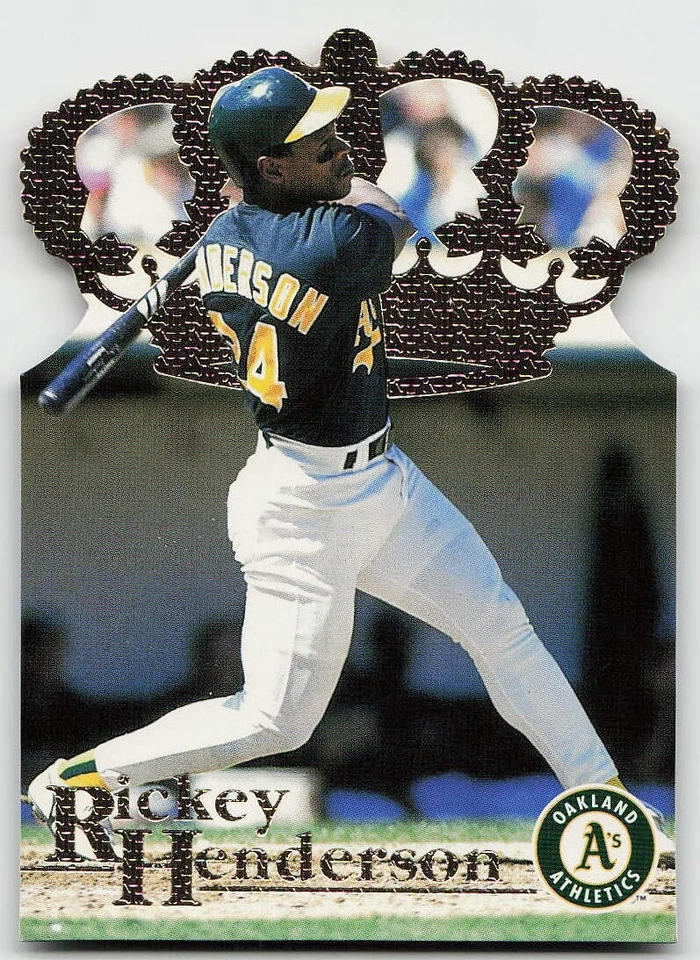 1996 Pacific Crown Collection #DC-9 Rickey Henderson BASEBALL Oakland Athletics - Image 1 of 2