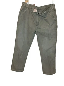 Carhartt Green Relaxed Fit Carpenter Pants Men’s Size 38x32 RN#14806 100% Cotton - Picture 1 of 9