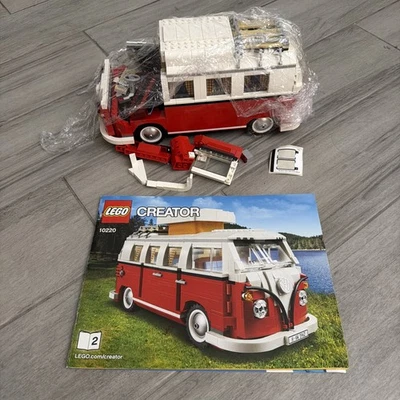 乐高创造者 10220 大众 T1 露营车(大众巴士)无盒-完整-无装饰 — 第 1/4 张图片