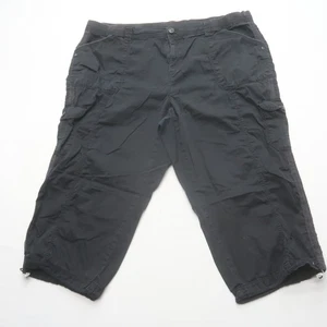 Pantalones cargo capri Style & Co para mujer 22W negro algodón elástico informal recortados - Imagen 1 de 10