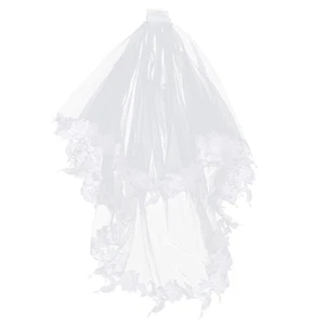 Velo in pizzo sposa matrimonio per capelli da sposa accessori 2 livelli - Foto 1 di 12