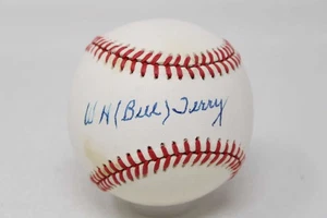 WH Bill Terry JSA Signed Auto Baseball Sticker ONLY Giants ID:452891 - Picture 1 of 6