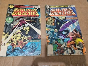Battlestar Galactica #1 y #2 (1979) CYLONS/BALTAR 1er. APP. Aceptable - Imagen 1 de 17
