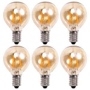 6Pcs 1.5W LED G40 Replacement Bulb 220V Retro Globe Gold Dimmable Bulb for4128 - Picture 1 of 7