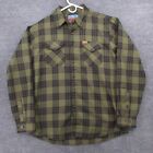 DIXXON Flannel Shirt Mens Large Green Plaid Button Long Sleeve 38 Special