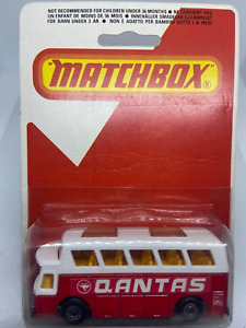 Matchbox Lesney Superfast 65 Airport Coach in bright red, "Qantas" labels moc!