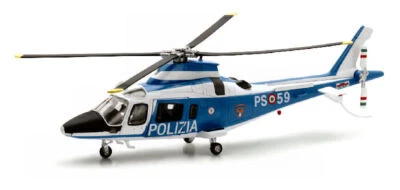 MODELLINO STATICO NEW RAY ELICOTTERO AGUSTA WESTLAND AW109 POLIZIA SCALA 1/43 - Immagine 1 di 4