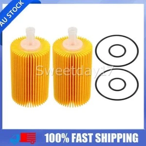 2X For Toyota LandCruiser 200 Series VDJ 1VD 4.5 Diesel V8 Oil Filter w Gasket - Picture 1 of 11