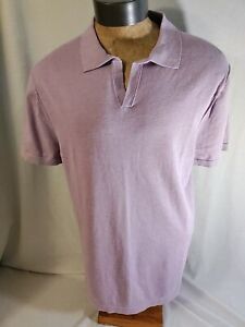Men's Banana Republic orchard purple short sleeve button less polo shirt XL MINT