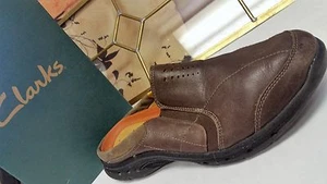 Clarks Brown Leather Casual Comfort Shoe Unstructured Women's 8.5 M CLEAN - Picture 1 of 9