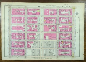 1916 MIDTOWN MANHATTAN Karte NEW YORK CITY NY ~ alte antike ST PATRICKS CATHEDRAL - Bild 1 von 9