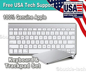 Apple Bluetooth Wireless Keyboard A1314 & Magic Trackpad A1339 Set - MC184LL/B