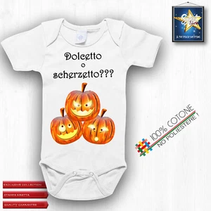 Body neonato BABY ZUCCA HALLOWEEN SCHERZETTO' idea regalo NASCITA   - Picture 1 of 3