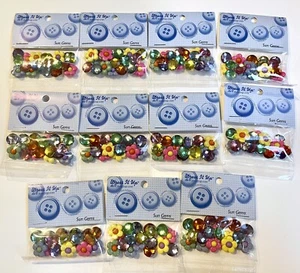 SONNENSCHMUCK Blumen Strass Gänseblümchen von Dress It Up Flatback RIESIGES LOS (11) Pkg.  - Bild 1 von 7
