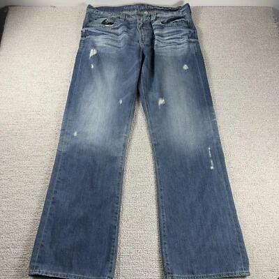Guess Desmond Relaxed Straight Distressed Faded Jeans Men’s Size 38 x 32 - Image 1 of 4