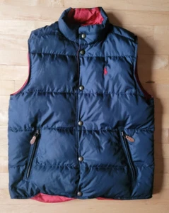 Polo Ralph Lauren Mens Medium Navy Blue /Red Vest Reversible Puffer Down - Picture 1 of 13