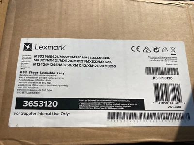 NEW Lexmark Lockable Tray Media tray 550 sheets in 1 tray Lexmark 36S3120 - Image 1 of 2