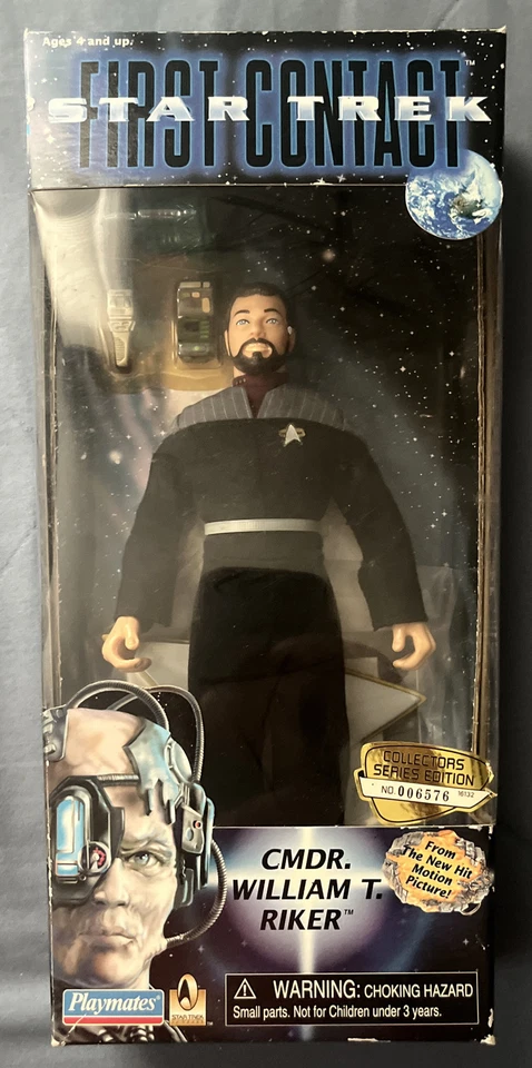 Star Trek Collector Series First Contact Cmdr William T. Riker 9" Action Figure