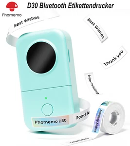 Bluetooth-Drucker Mit Band Mini-Etiketten drucker Label Maker Maschine-D30 - Bild 1 von 20
