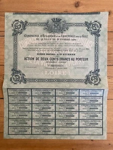 ECLAIRAGE & CHAUFFAGE PAR LE GAZ DE LA VILLE DE SAINT-ETIENNE (42) (H1) - Foto 1 di 1