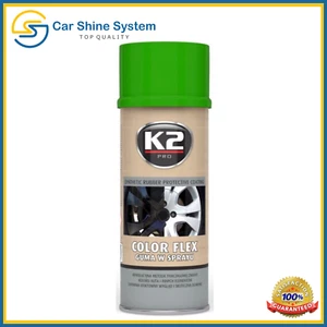 RUBBER PAINT GREEN PEEL OFF PAINT SPRAY CAN AEROSOL 400ML K2 COLOR FLEX - Picture 1 of 1