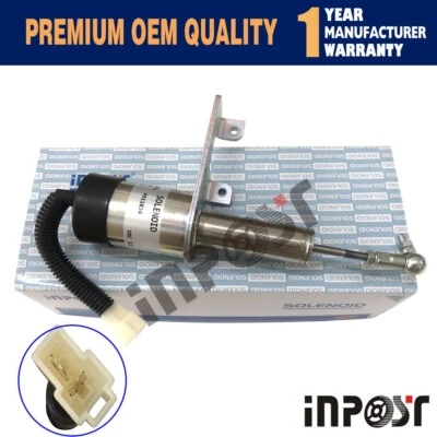 12V Fuel Shutoff Solenoid 4911834 for Cummins S3.8G 40-62.5KVA Engine - Image 1 of 4