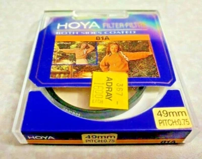 49mm Hoya 81A Warm Glass Lens filter 81 A Japan Coated 49 mm Camera 81 A - Image 1 of 3