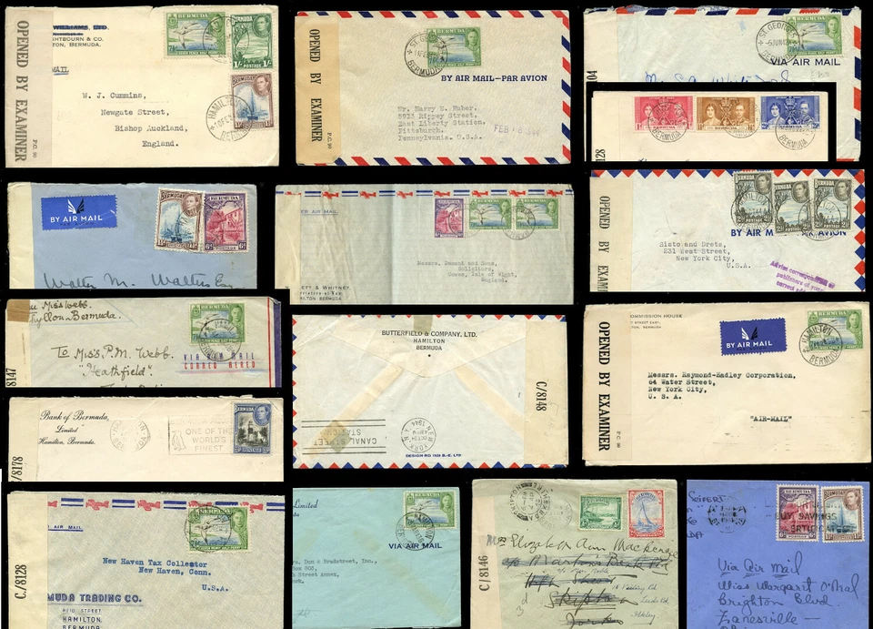BERMUDA WW2 CORREO AÉREO CENSURADO + SOBRES IMPRESOS MATASELLOS etc... CADA PRECIO Foto 1 de 1