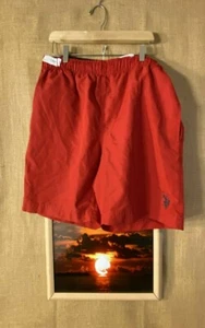 U.S. Polo Assn. men’s red swim trunks size L w/brief lining - Picture 1 of 12